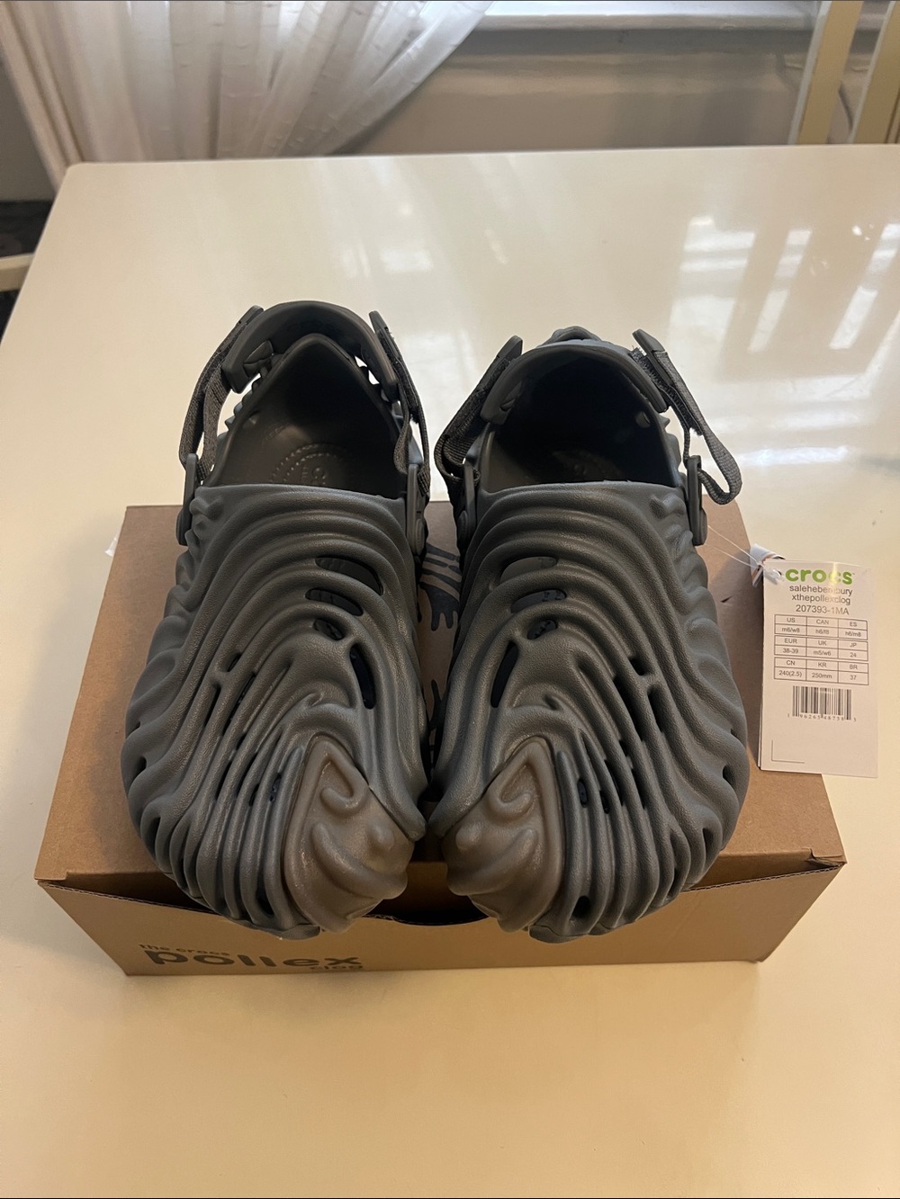 Men's Grey Sculpted Slip-On Sandals with Back Strap - Crocs
